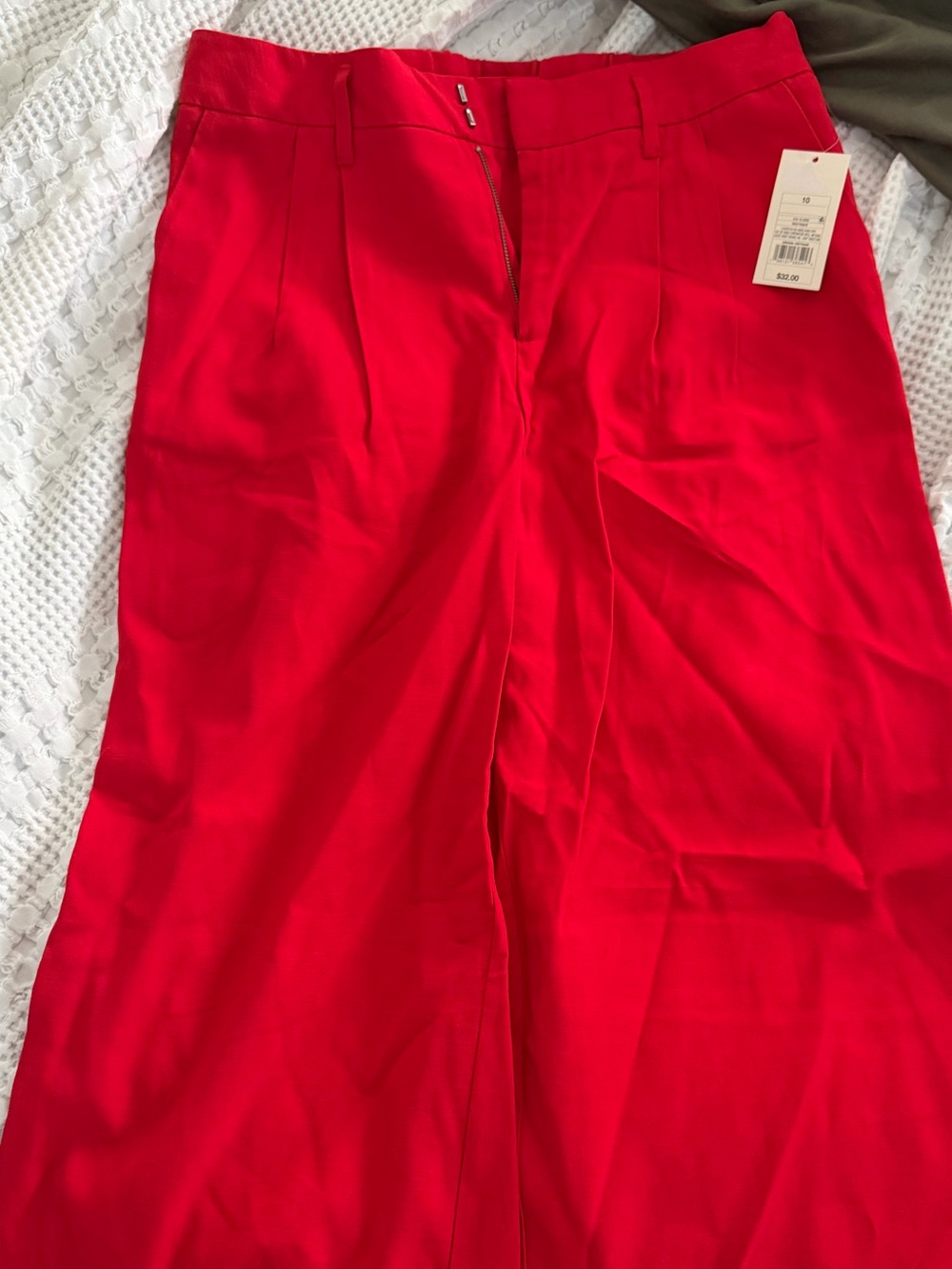 NWT a new day Bright Red Wide-Leg pants